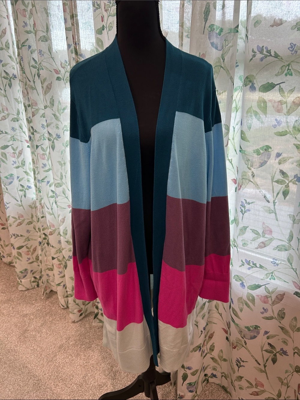 Lands’ End open front long sweater